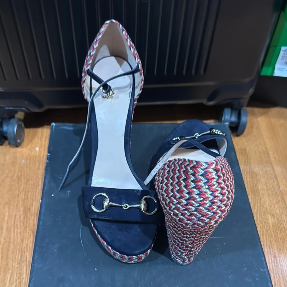 Gucci suede Horsebit Espadrille wedges - Picture 2 of 4